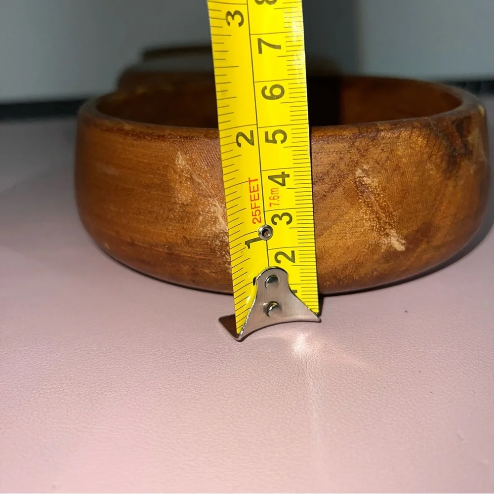 Vintage 3 Piece Bowl Set Genuine‎ Teak Gourmet Kitchen 6” Mid Century